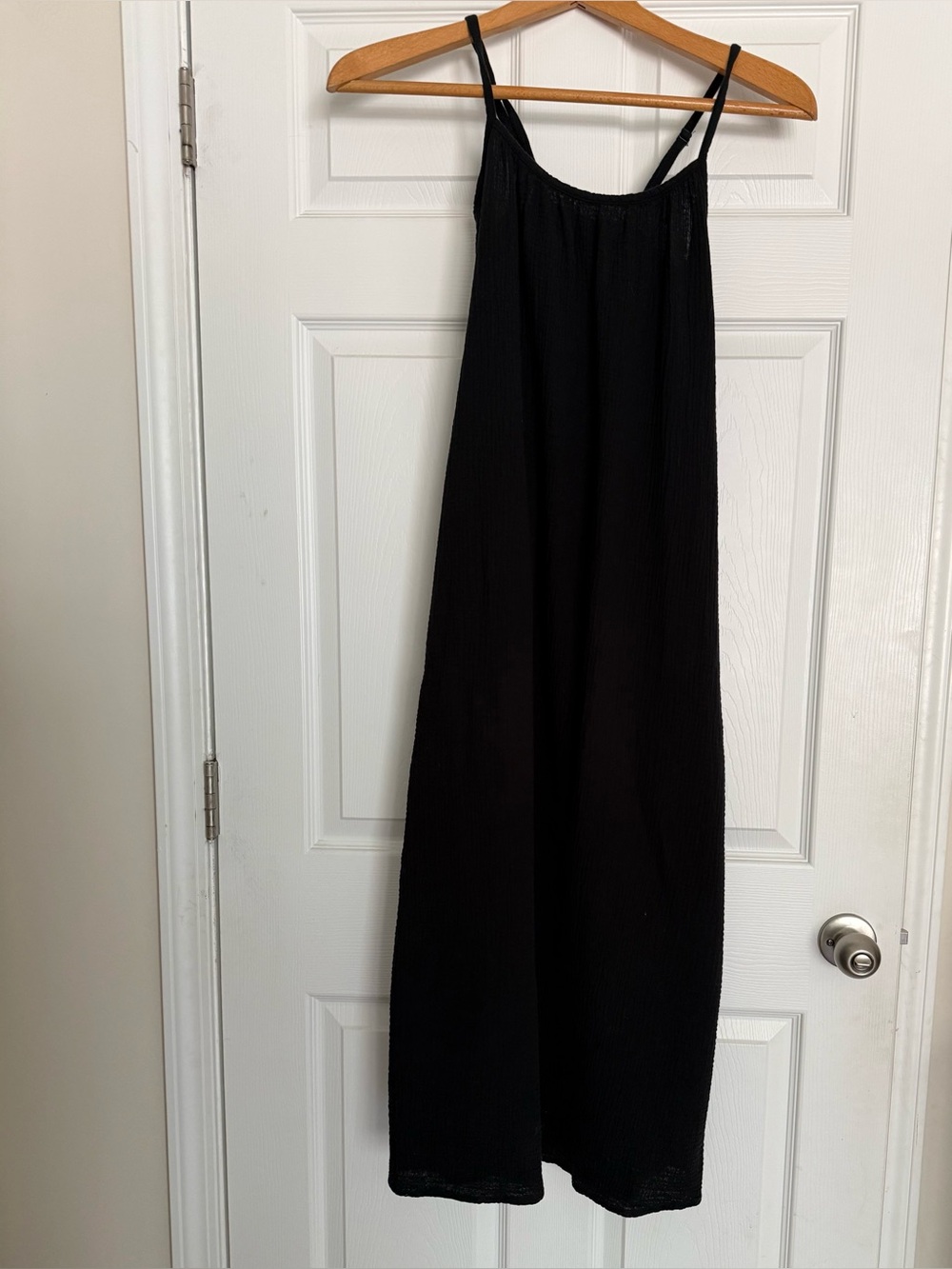 Sol Los Angeles gauzy black maxi dress